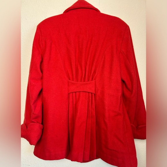 Vintage Newport News Red Wool Pea Coat 12 - Picture 9 of 11